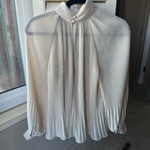 Banana Republic Cream Pleated Blouse